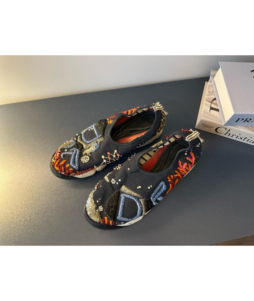 CHRISTIAN DIOR Мульти текстильные кеды, фото 3