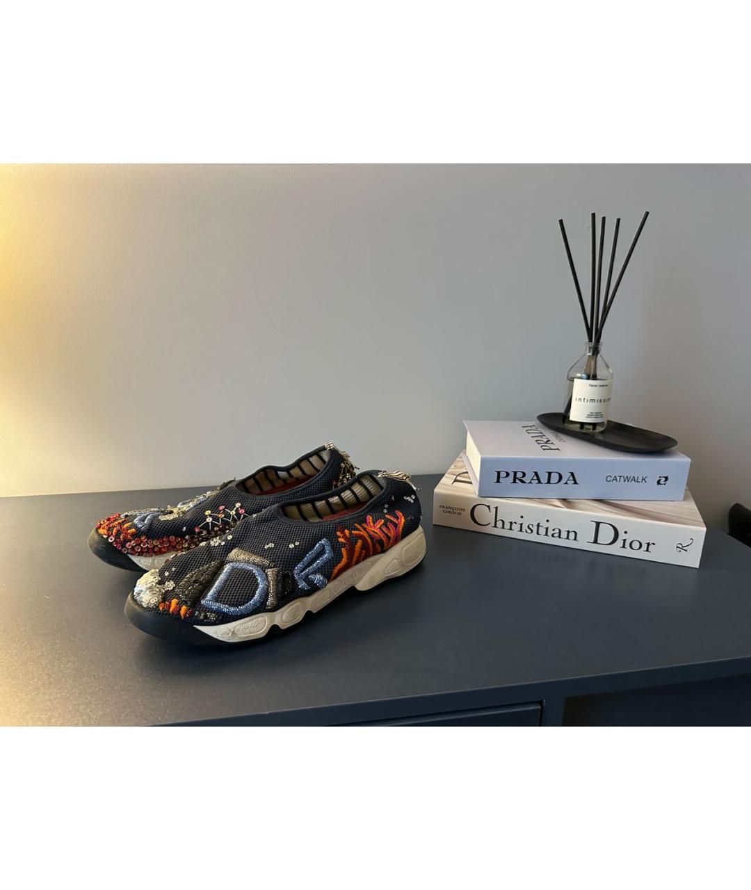 CHRISTIAN DIOR Мульти текстильные кеды, фото 2