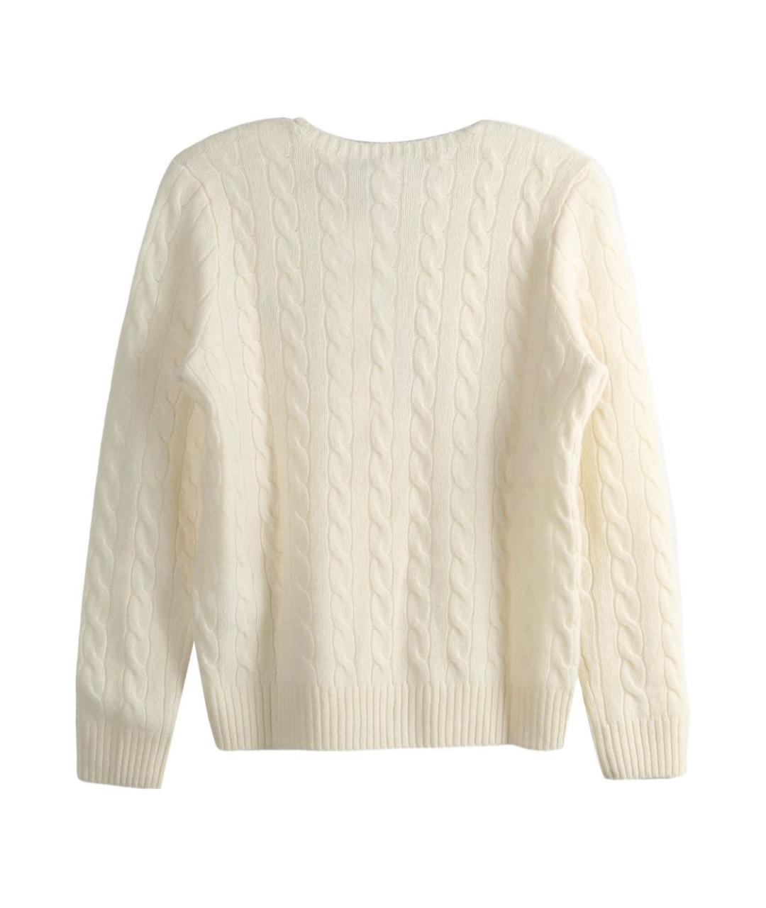 POLO RALPH LAUREN Бежевый шерстяной джемпер / свитер, фото 2