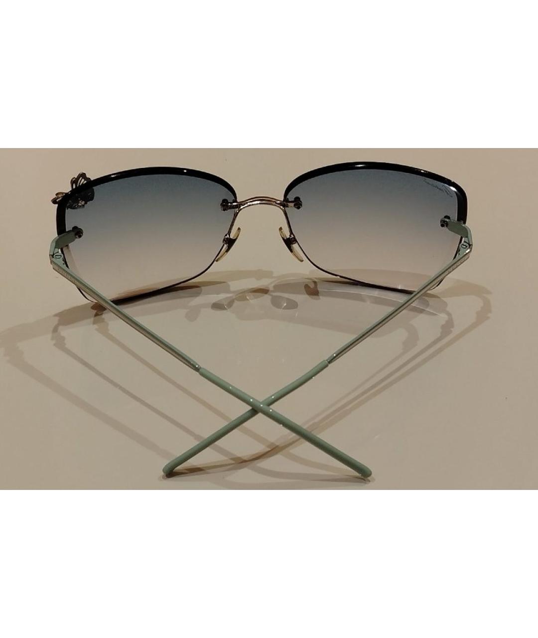 GUCCI Голубые металлические солнцезащитные очки, фото 6