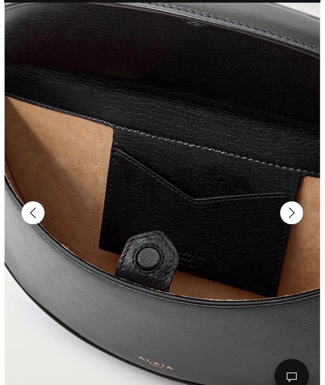 ALAIA Черная кожаная сумка через плечо, фото 4