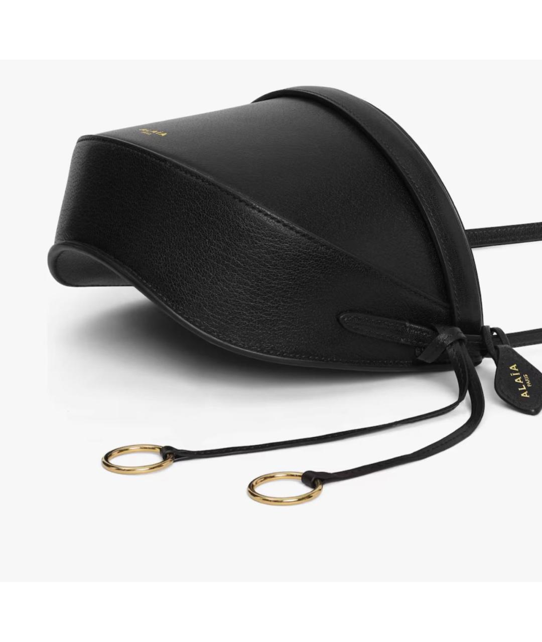 ALAIA Черная кожаная сумка через плечо, фото 2