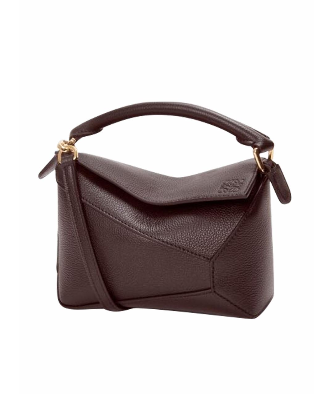 LOEWE Коричневая кожаная сумка через плечо, фото 1