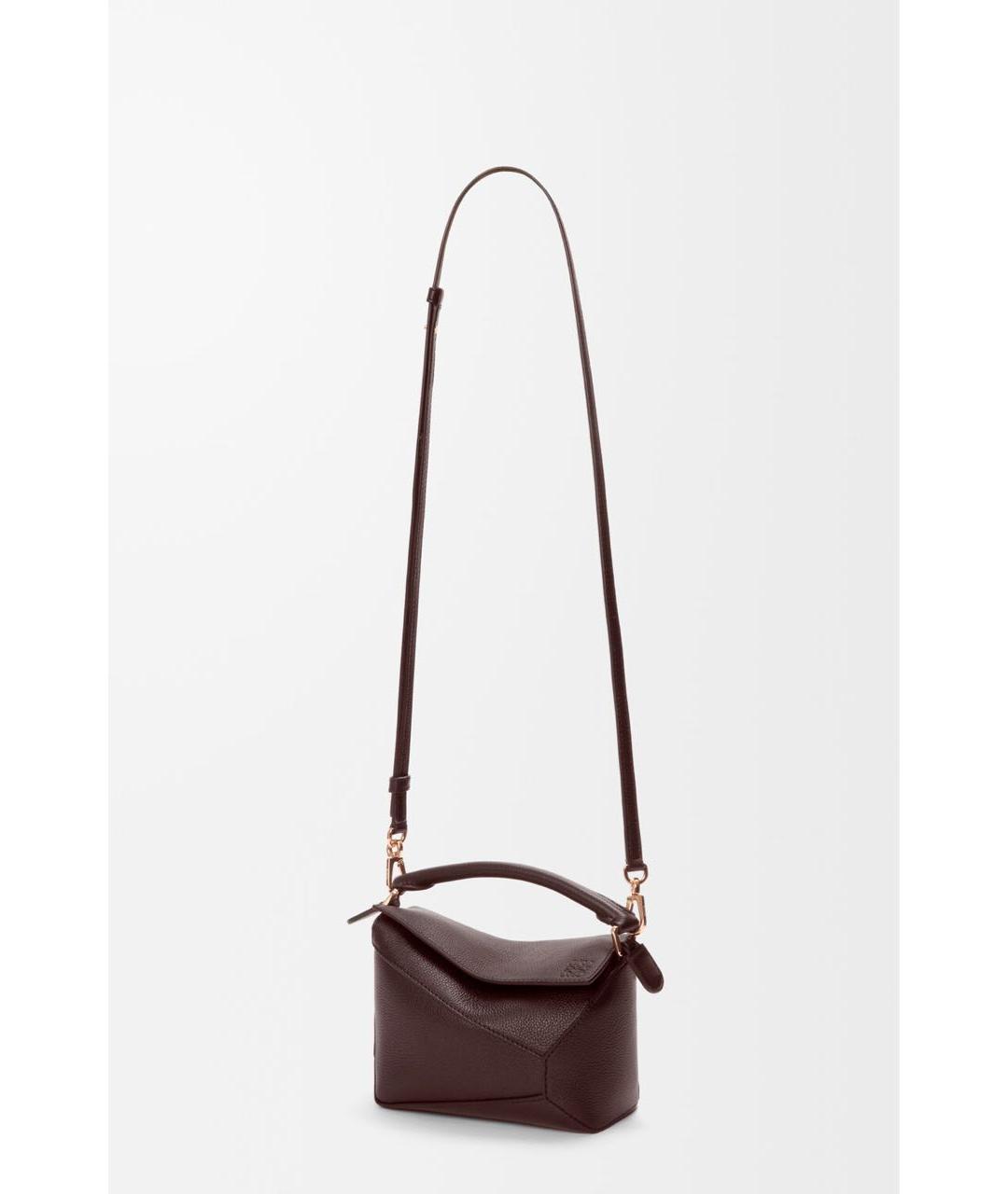 LOEWE Коричневая кожаная сумка через плечо, фото 5