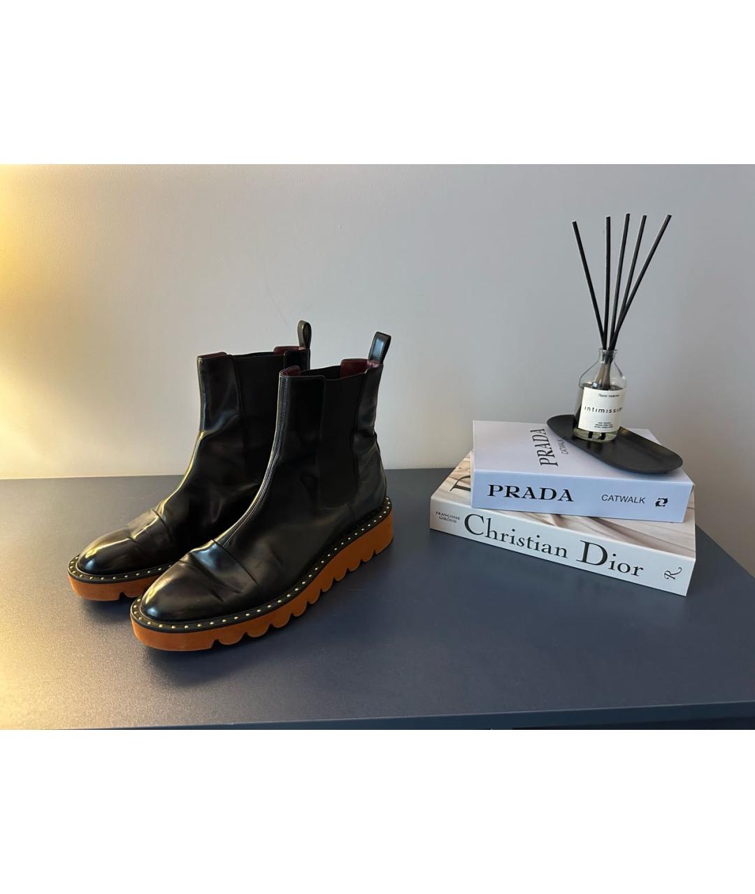 STELLA MCCARTNEY Черные полусапоги из лакированной кожи, фото 2