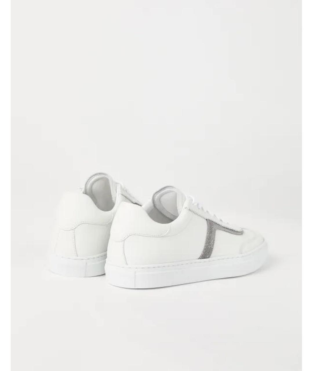 BRUNELLO CUCINELLI Белые кожаные кеды, фото 3