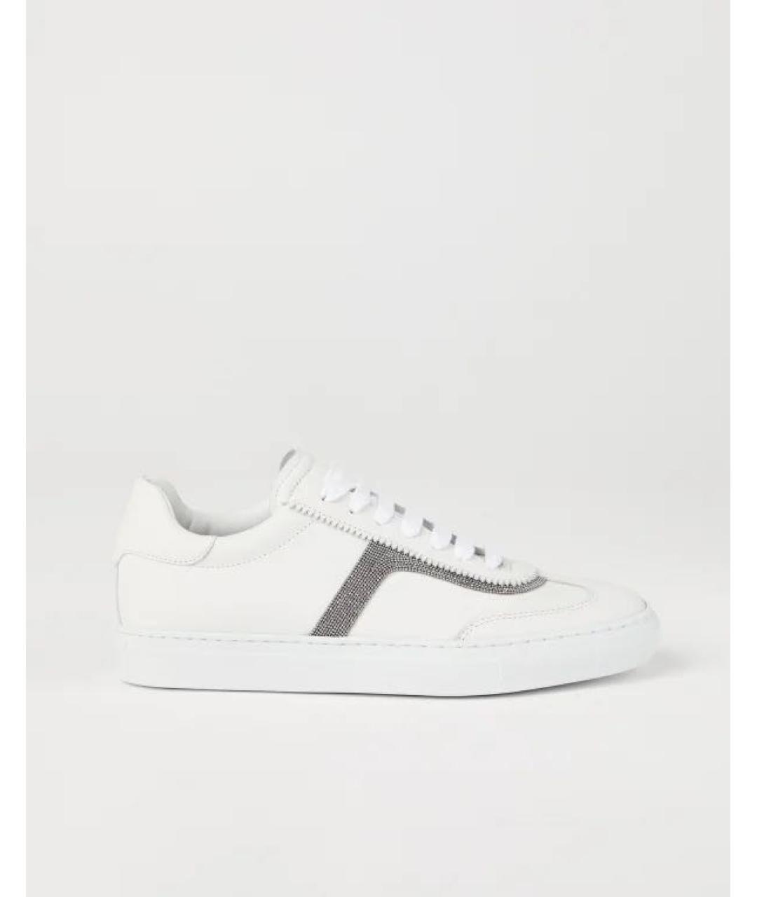 BRUNELLO CUCINELLI Белые кожаные кеды, фото 8