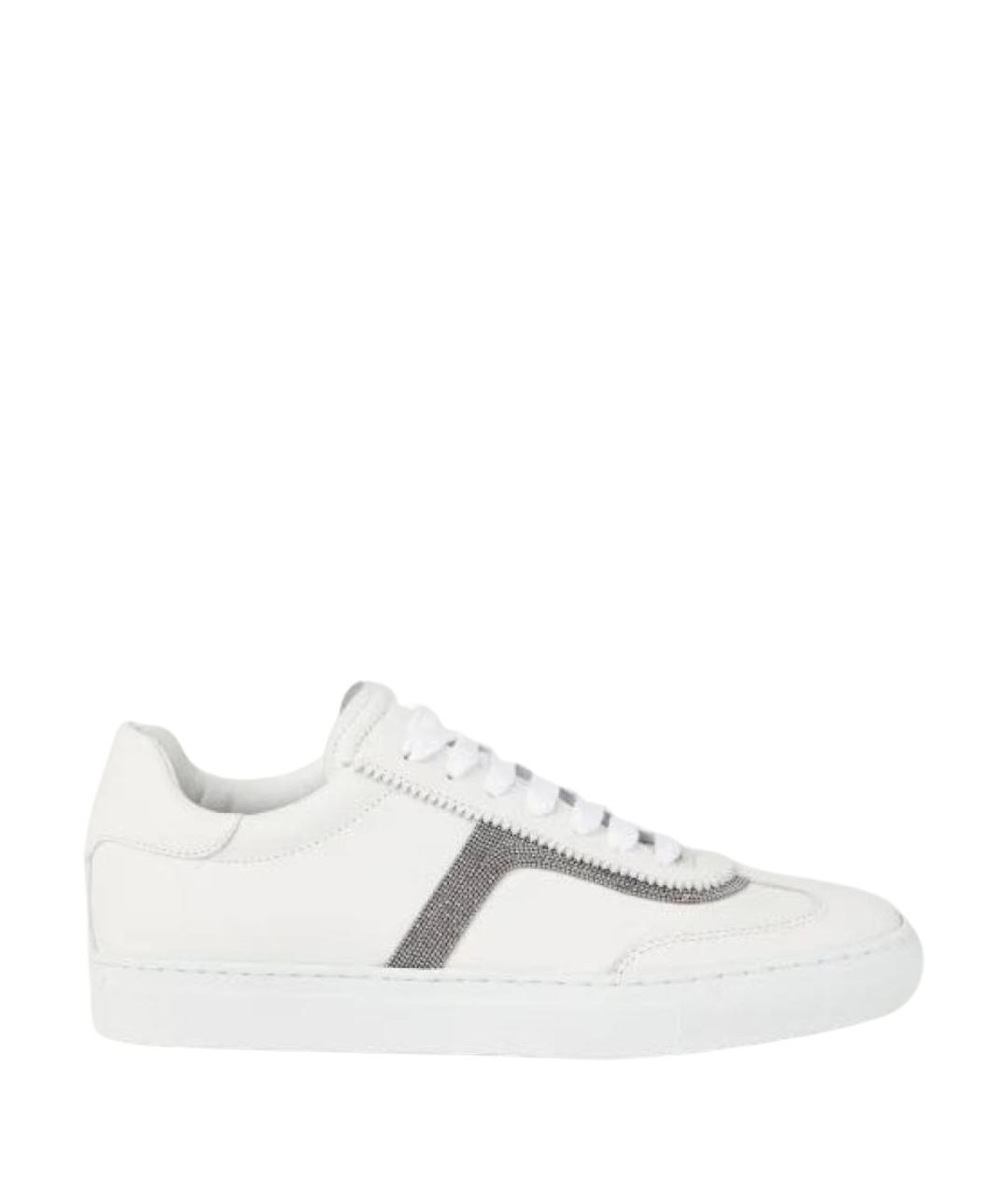 BRUNELLO CUCINELLI Белые кожаные кеды, фото 1