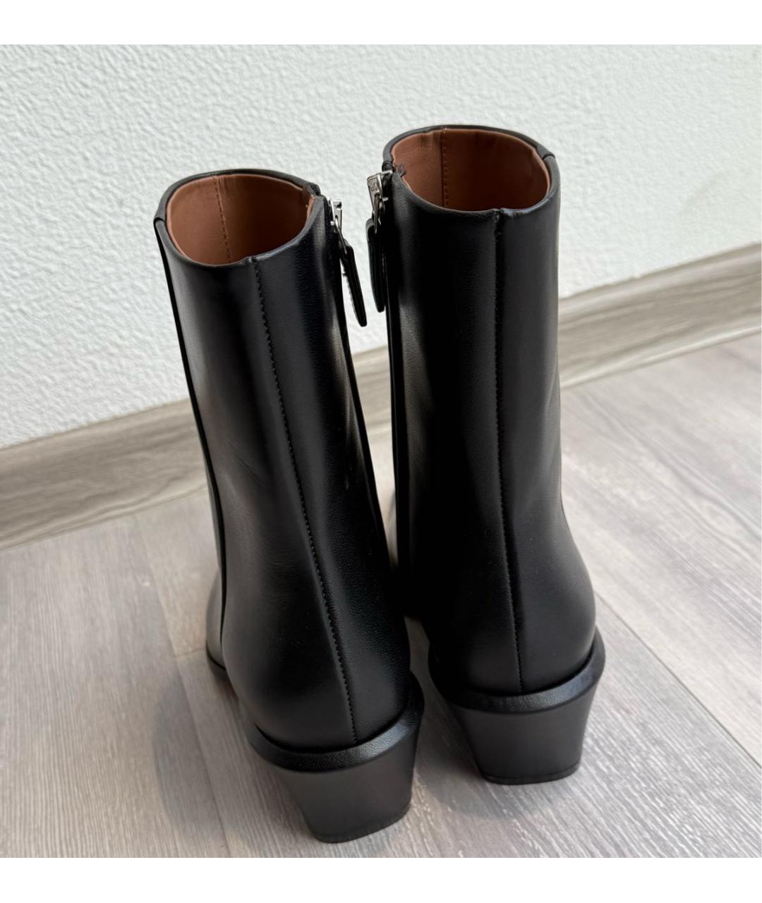 PARIS TEXAS Черные кожаные полусапоги, фото 4