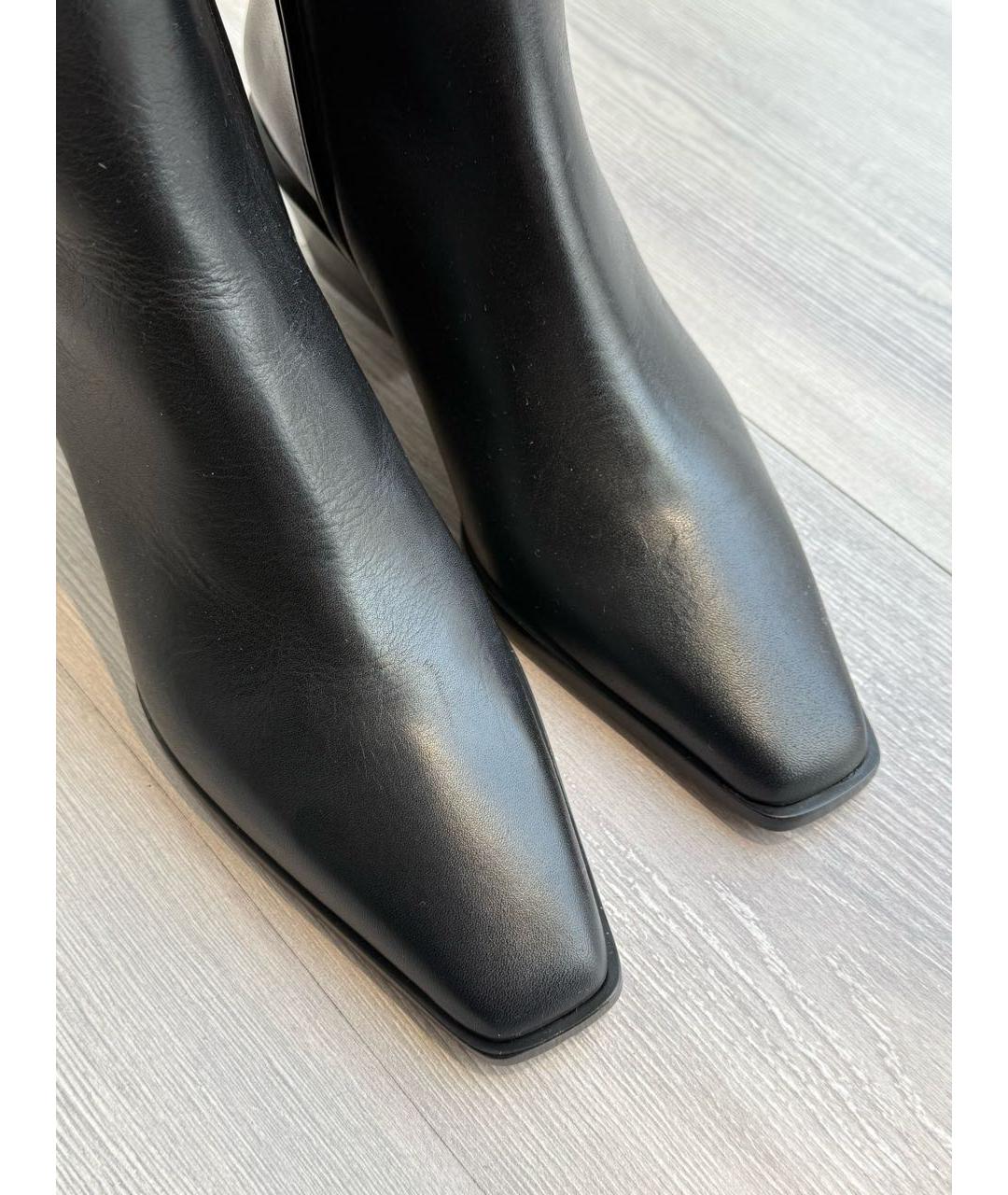 PARIS TEXAS Черные кожаные полусапоги, фото 3