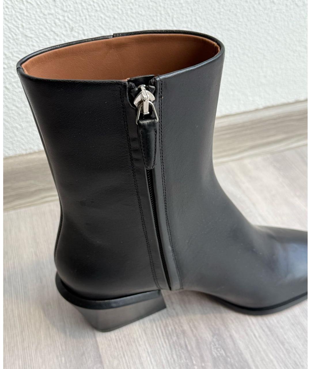 PARIS TEXAS Черные кожаные полусапоги, фото 7