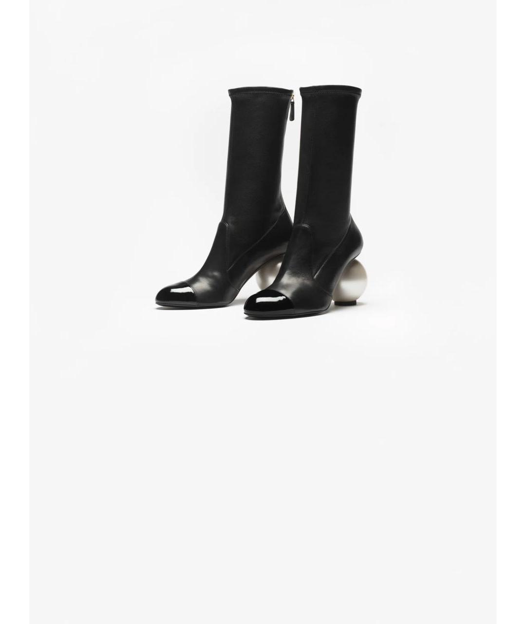 CHANEL Черные кожаные полусапоги, фото 2