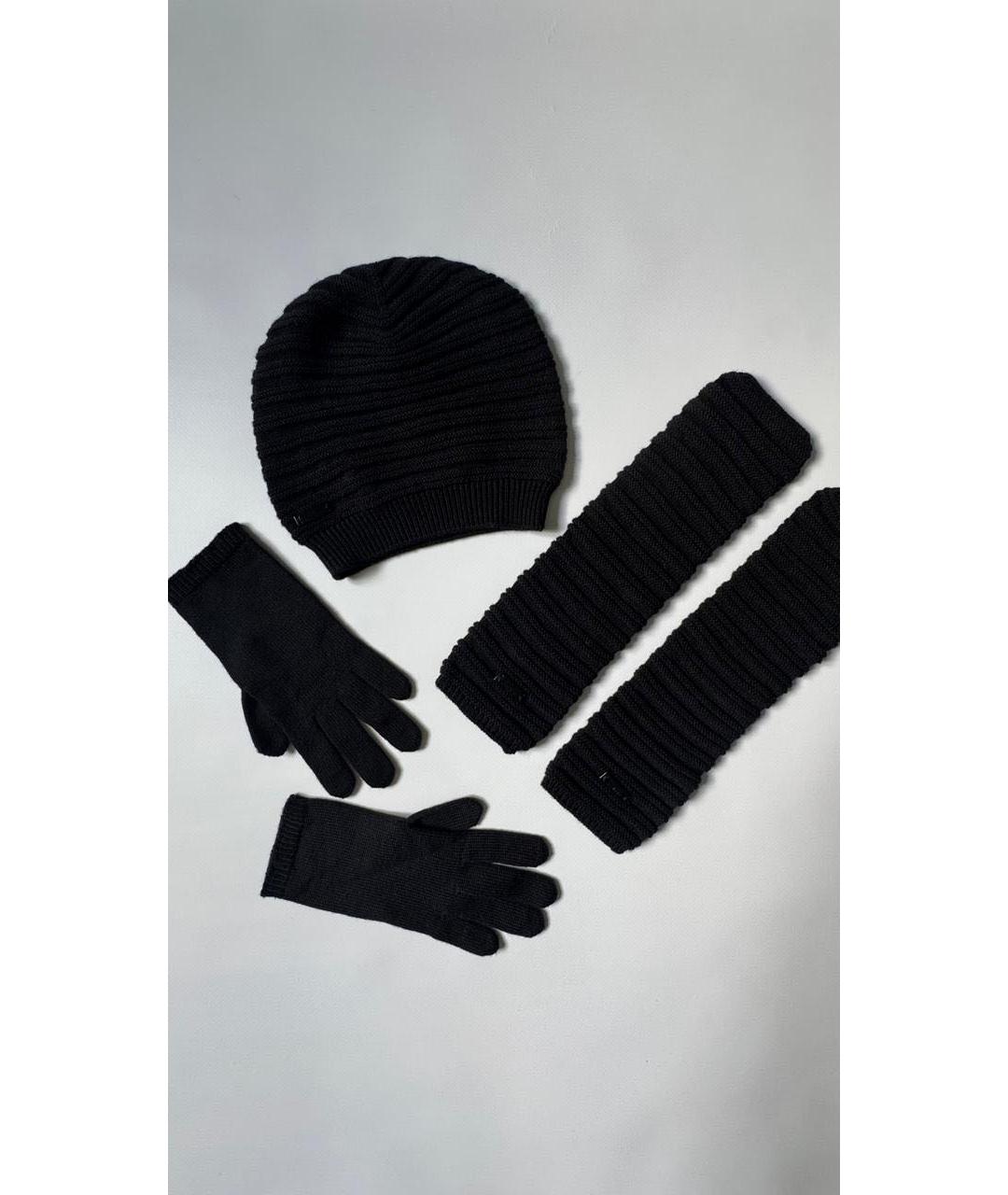 ARMANI COLLEZIONI Черная шерстяная шапка, фото 3