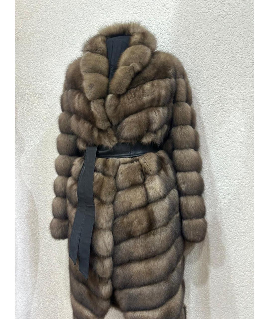 MANZONI 24 Антрацитовая меховая шуба, фото 4