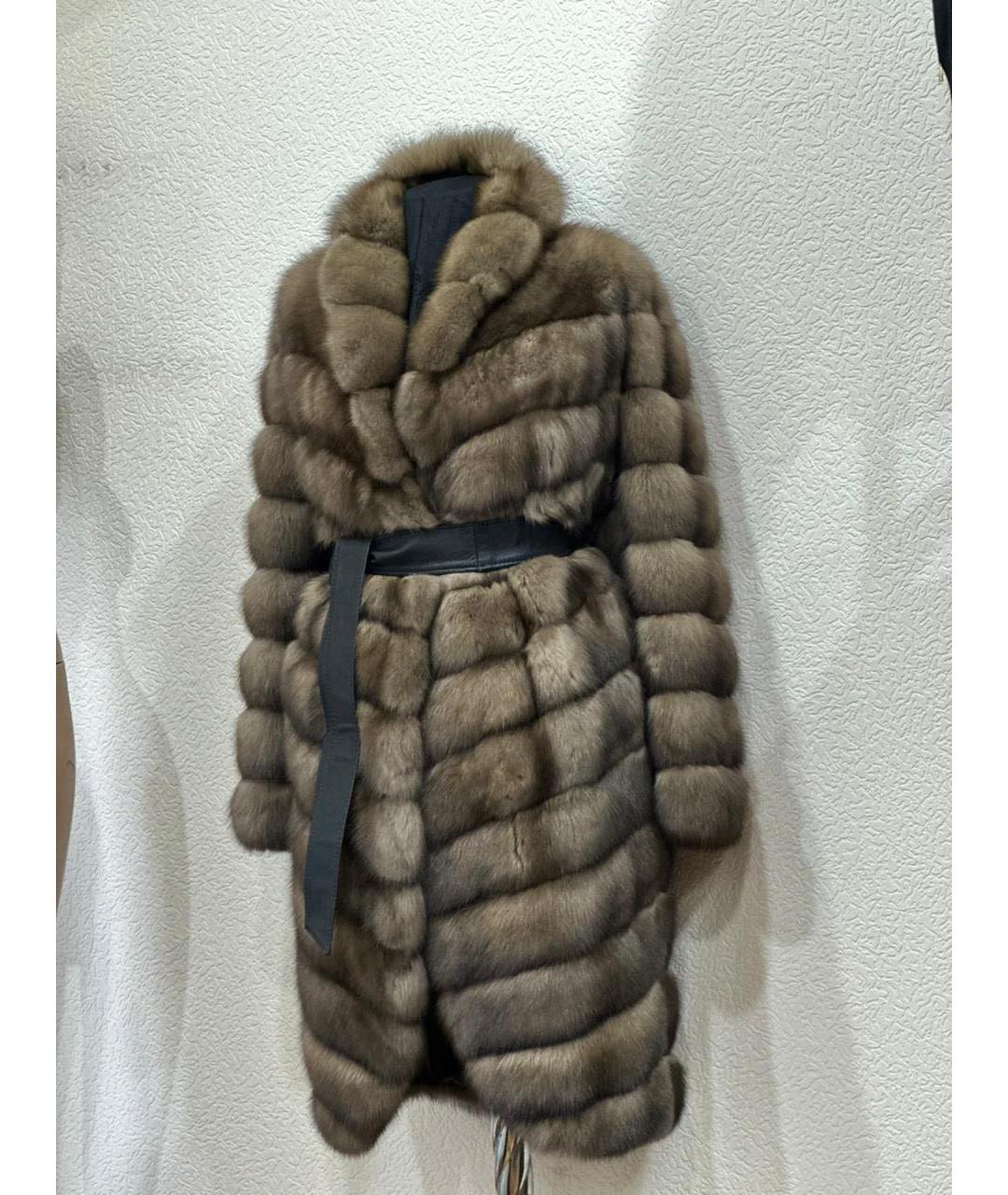 MANZONI 24 Антрацитовая меховая шуба, фото 3
