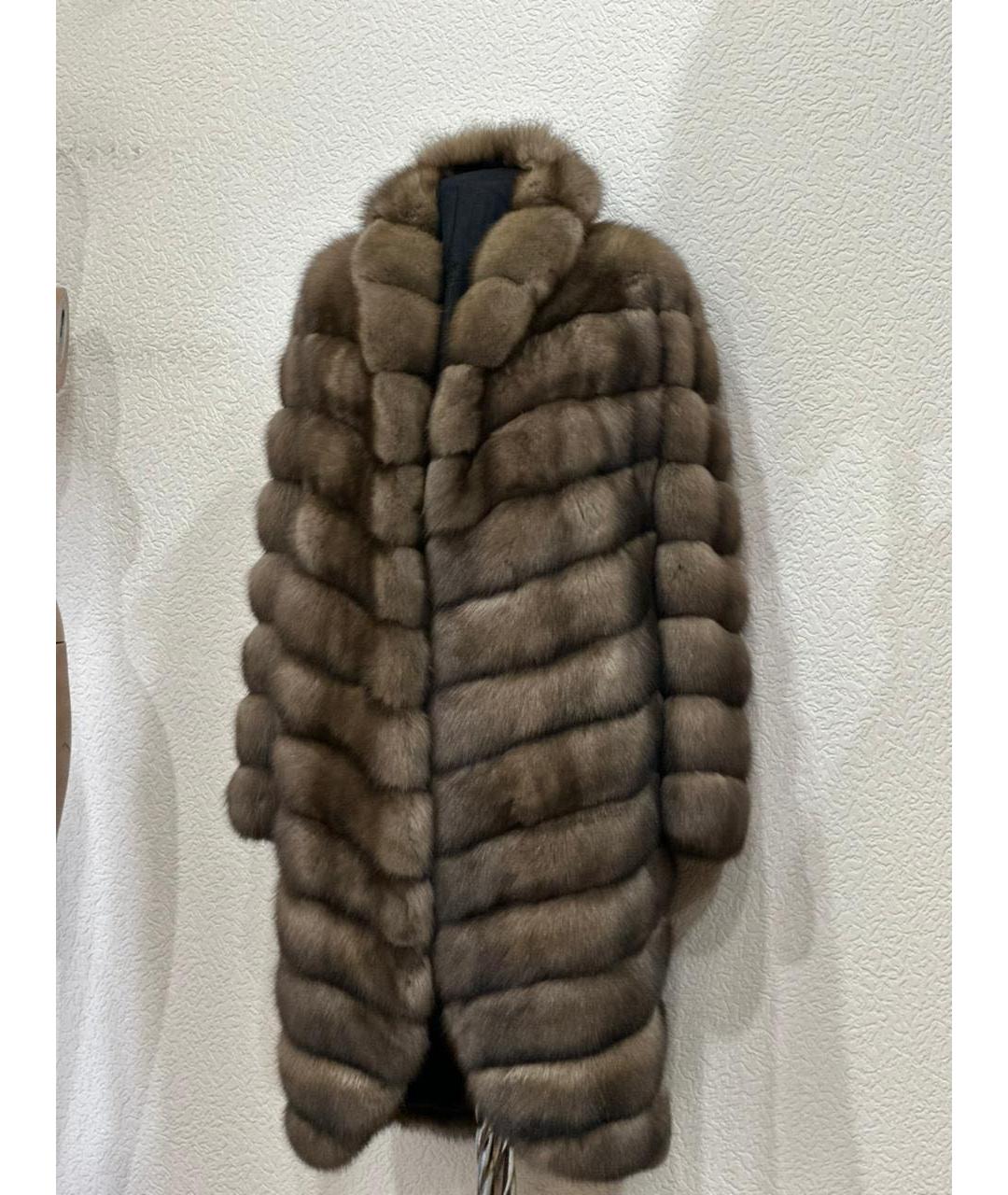 MANZONI 24 Антрацитовая меховая шуба, фото 2