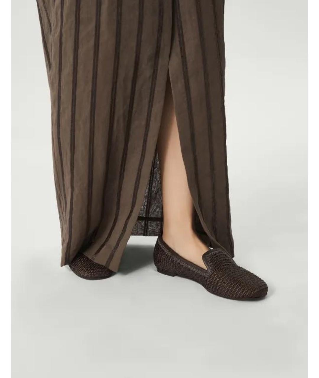 BRUNELLO CUCINELLI Коричневые кожаные лоферы, фото 4