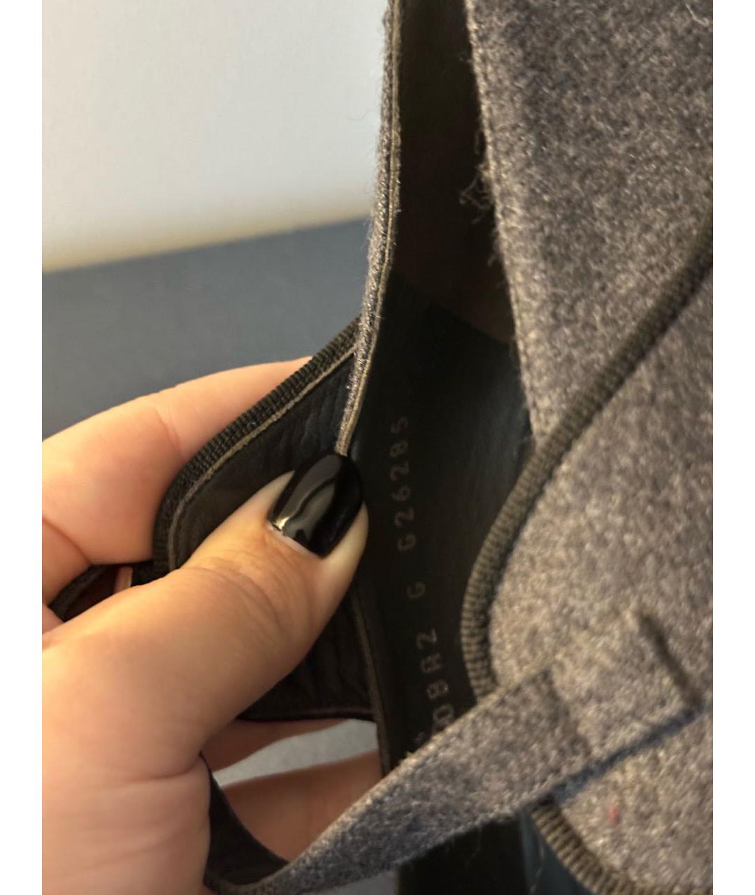 CHANEL Антрацитовые текстильные туфли, фото 7