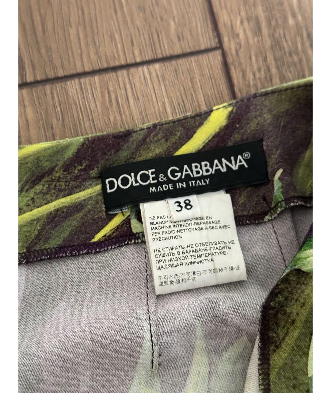 DOLCE&GABBANA Мульти вискозная юбка миди, фото 3