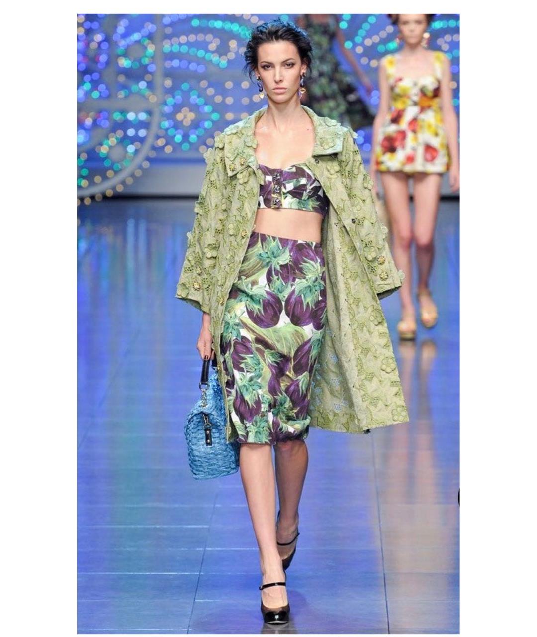 DOLCE&GABBANA Мульти вискозная юбка миди, фото 6