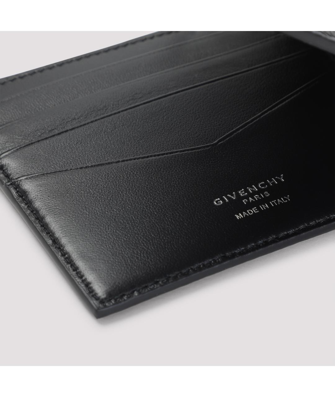 GIVENCHY Черный кожаный кошелек, фото 4