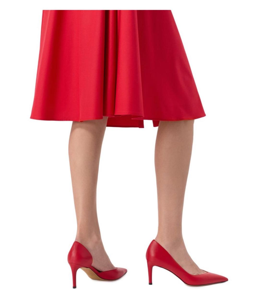 KITON Красные кожаные туфли, фото 7