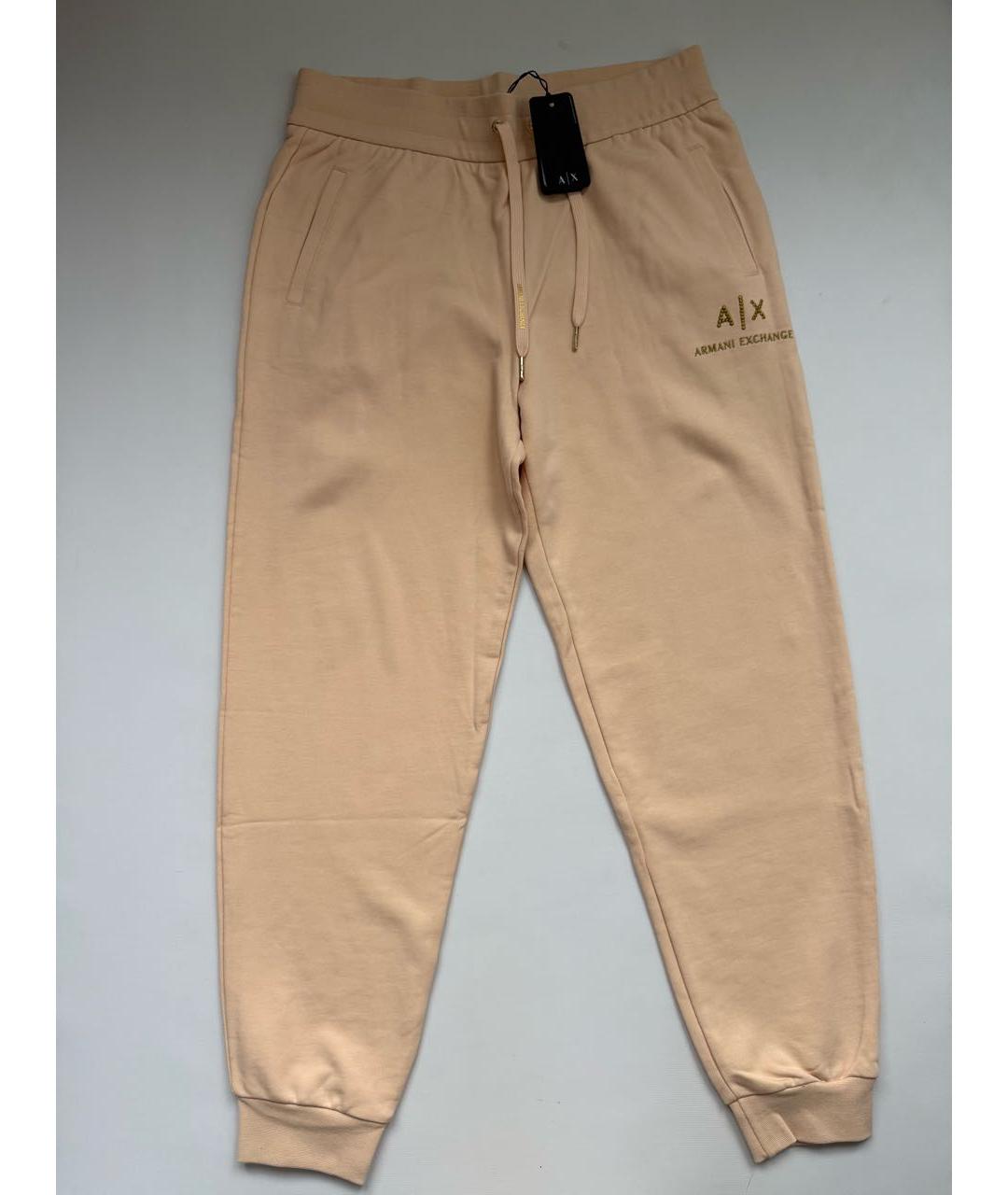 ARMANI EXCHANGE Бежевые хлопковые спортивные брюки и шорты, фото 6