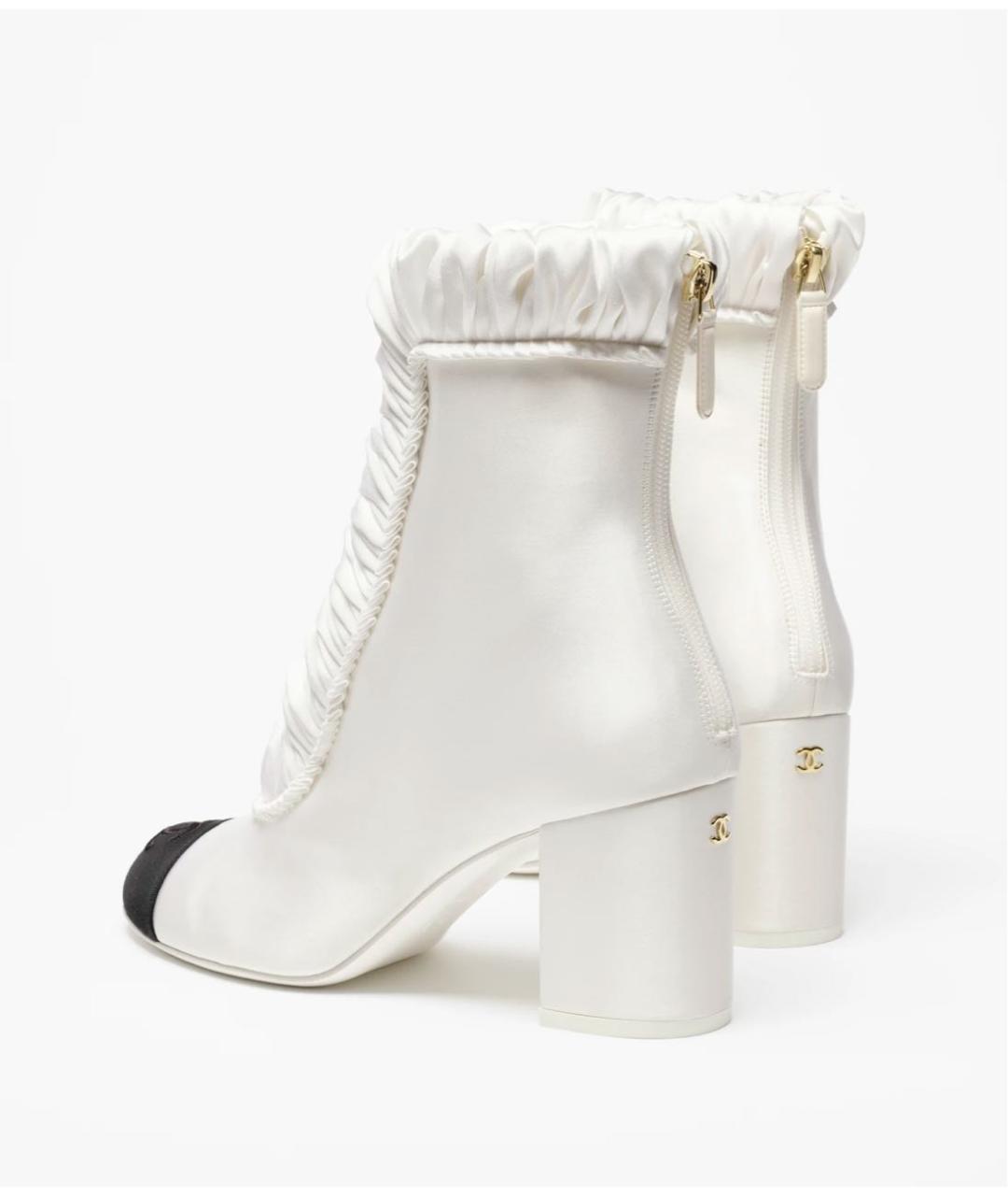 CHANEL Белые кожаные ботильоны, фото 2