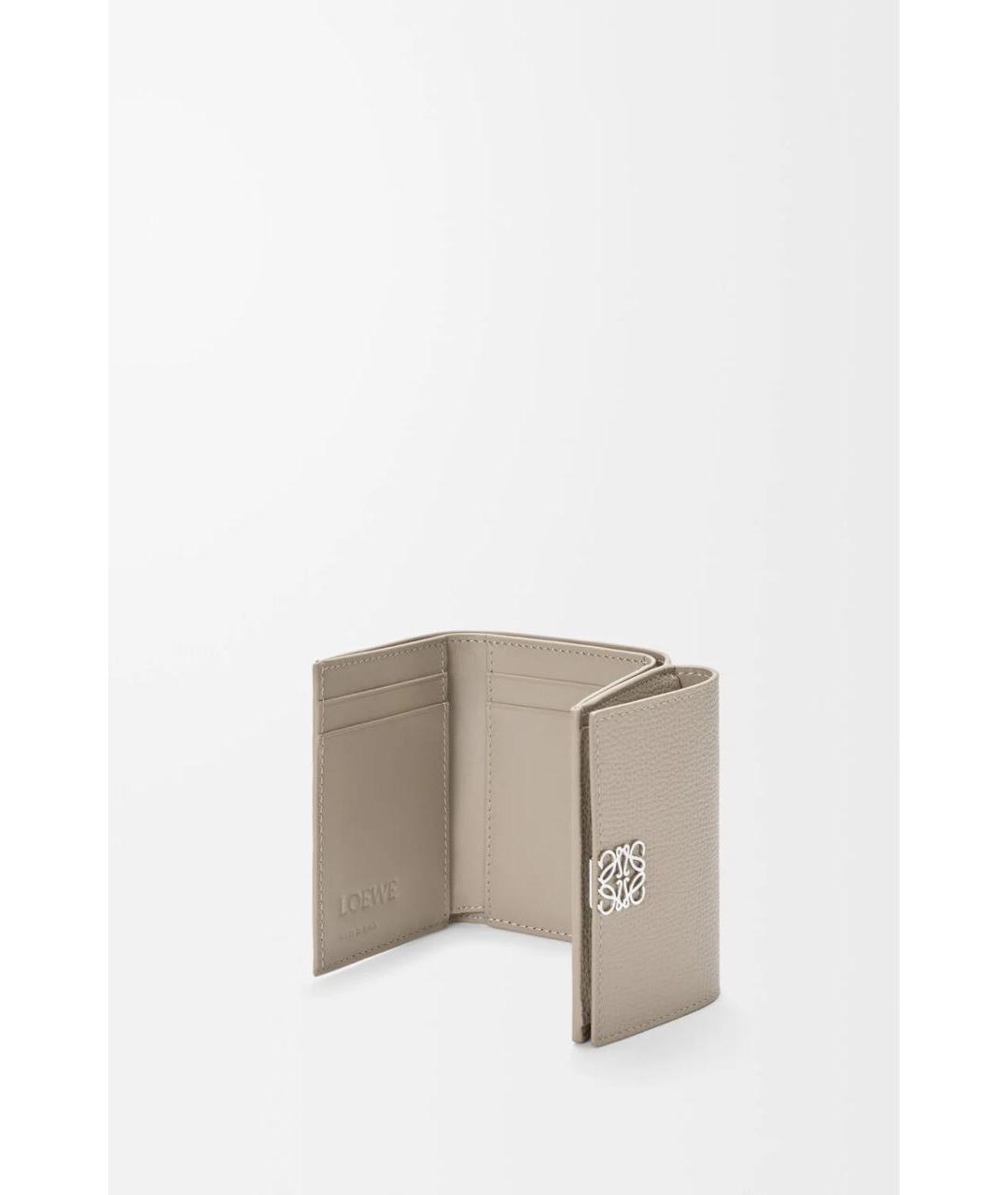 LOEWE Бежевый кожаный кошелек, фото 3