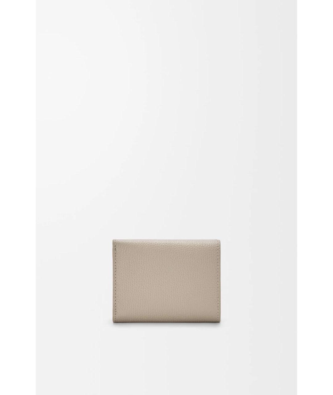 LOEWE Бежевый кожаный кошелек, фото 5