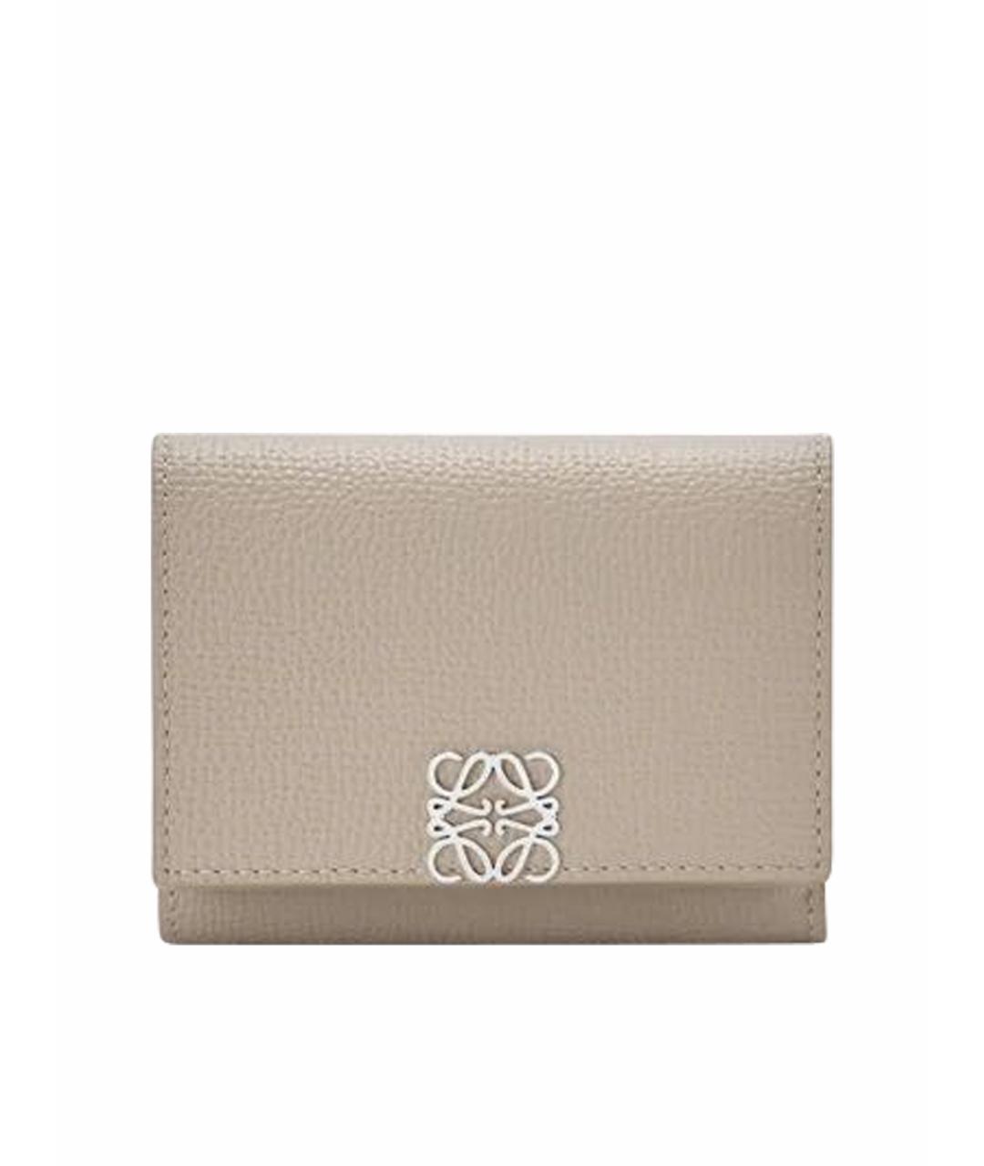 LOEWE Бежевый кожаный кошелек, фото 1