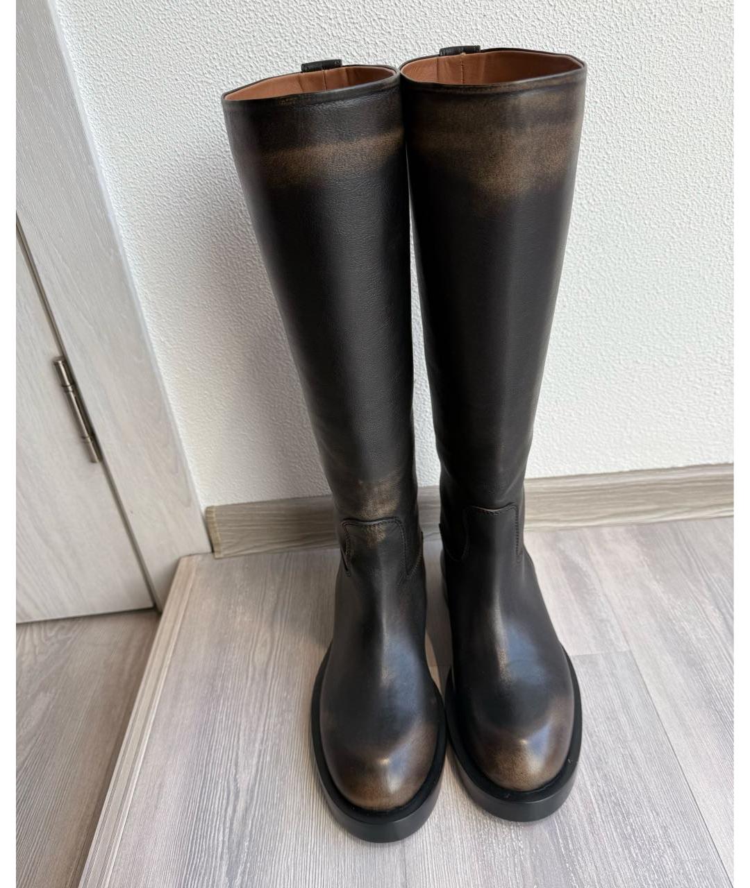 PARIS TEXAS Коричневые кожаные сапоги, фото 2
