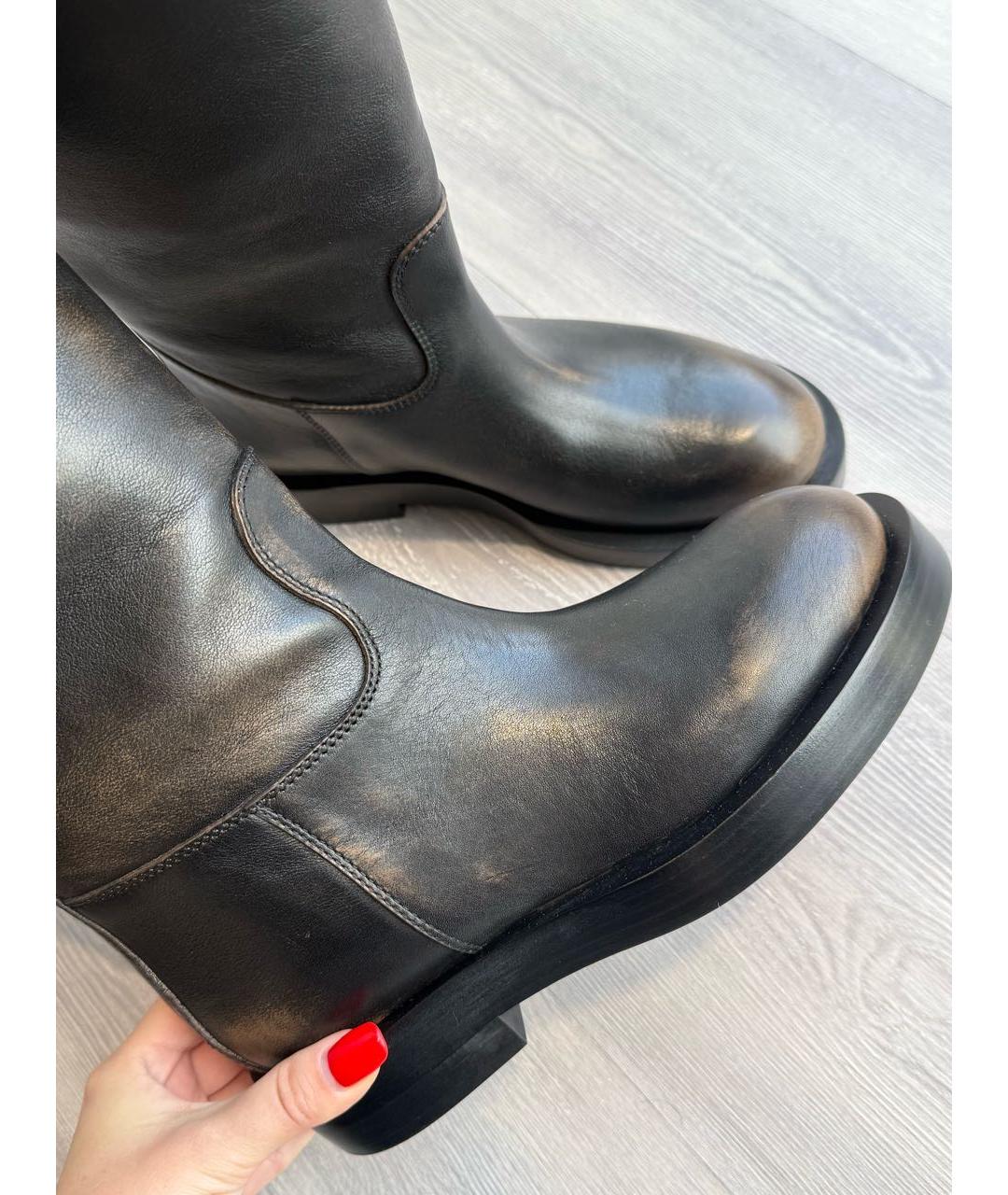 PARIS TEXAS Коричневые кожаные сапоги, фото 4