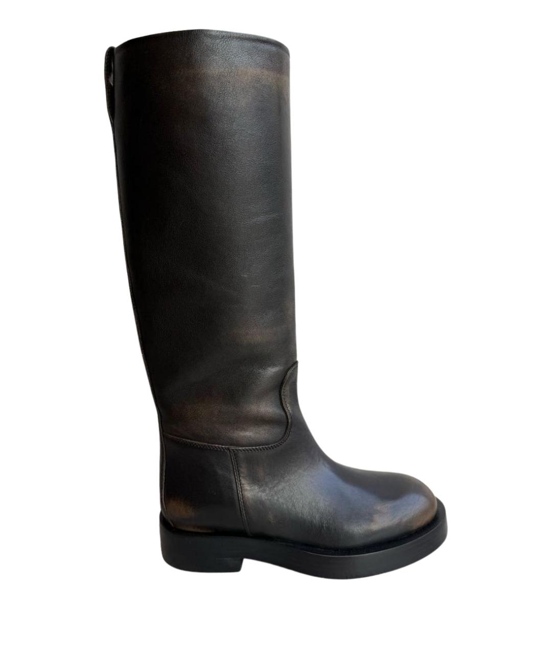 PARIS TEXAS Коричневые кожаные сапоги, фото 1