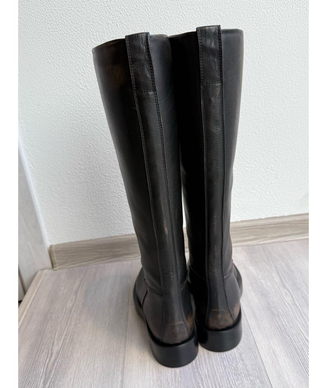 PARIS TEXAS Коричневые кожаные сапоги, фото 3