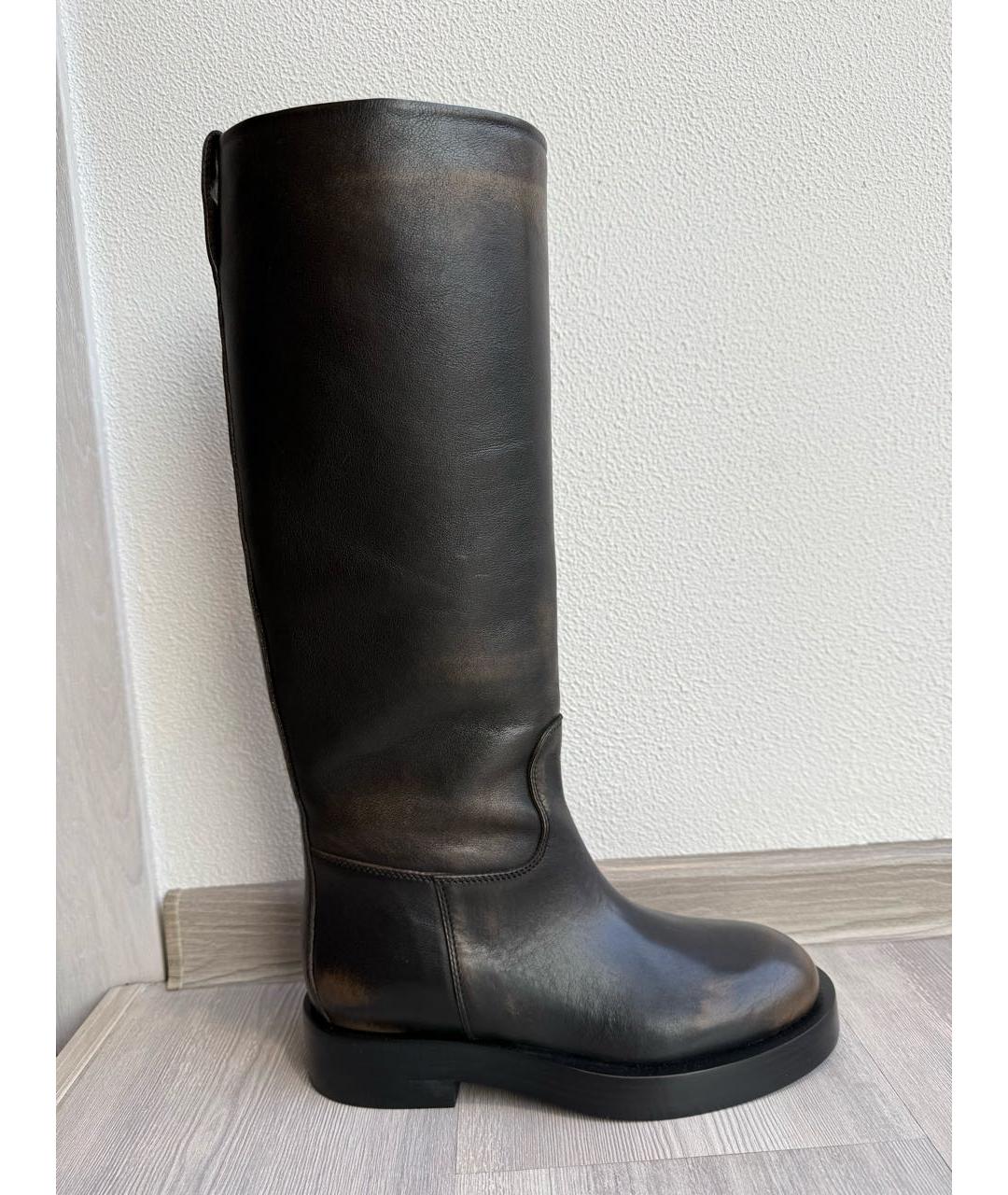 PARIS TEXAS Коричневые кожаные сапоги, фото 7