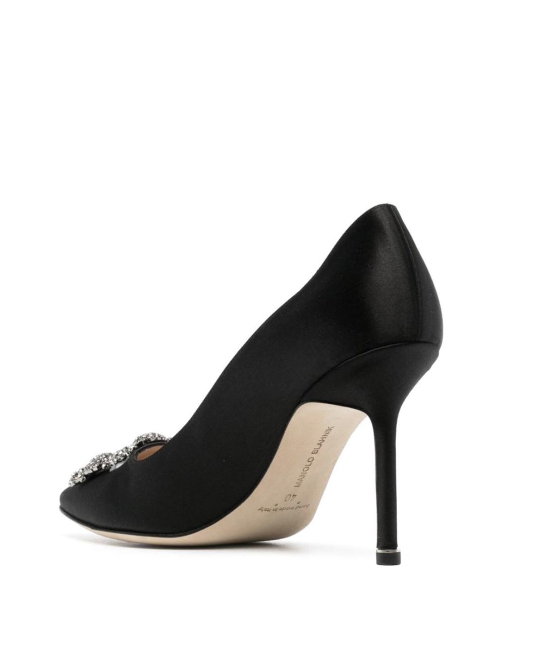 MANOLO BLAHNIK Черные текстильные туфли, фото 3