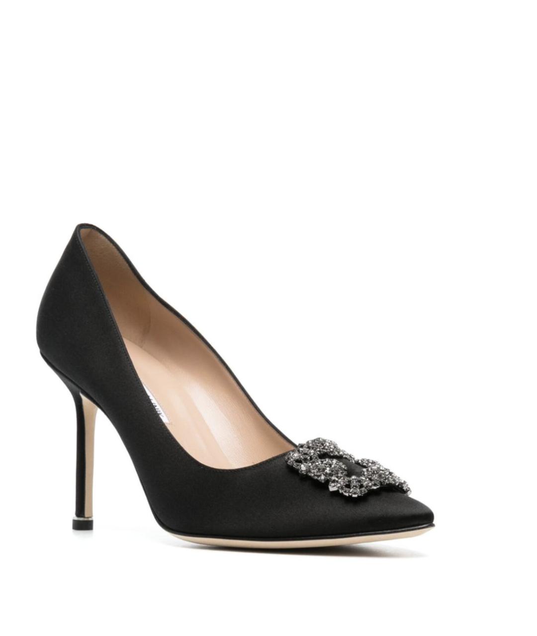 MANOLO BLAHNIK Черные текстильные туфли, фото 2