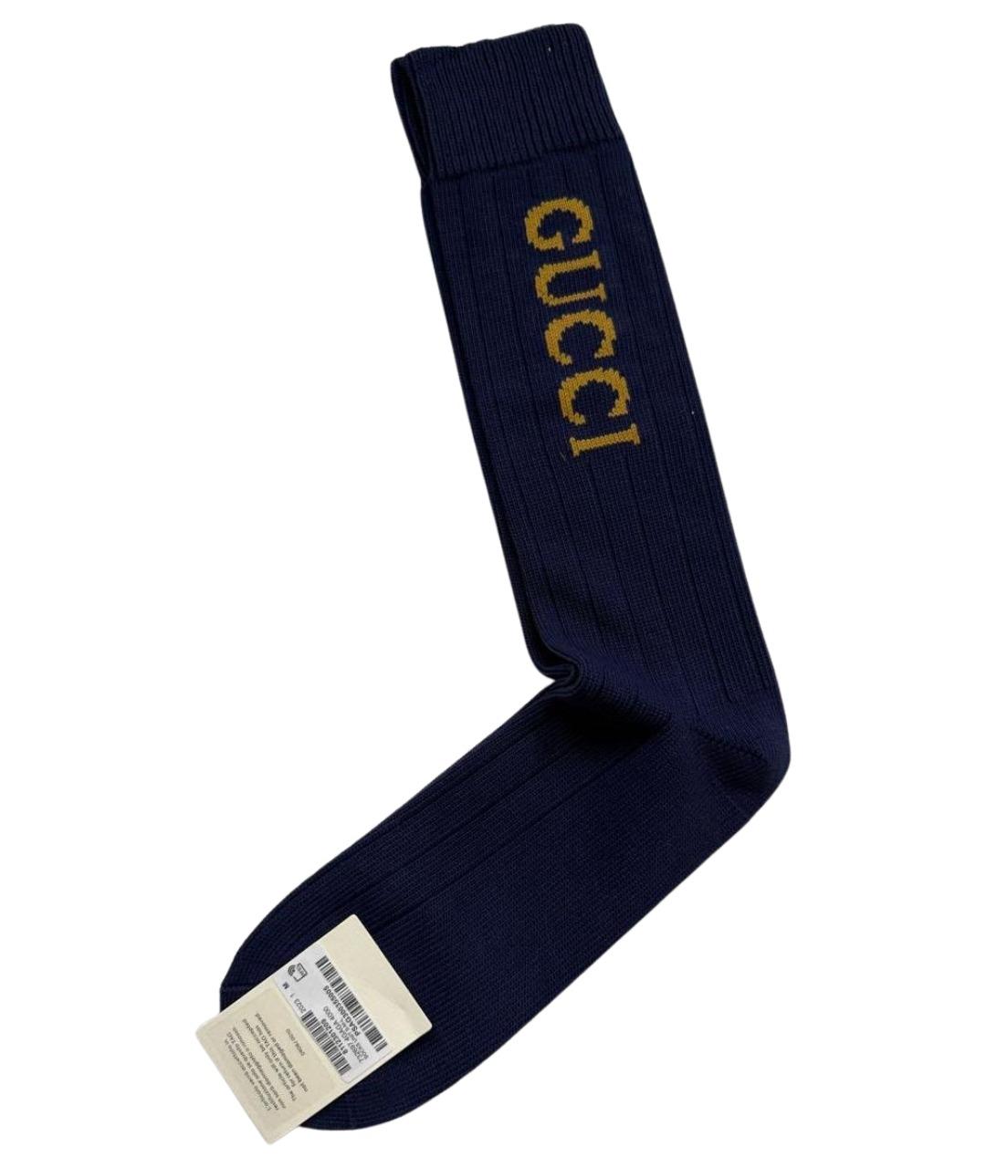 GUCCI Темно-синие носки, чулки и колготы, фото 1