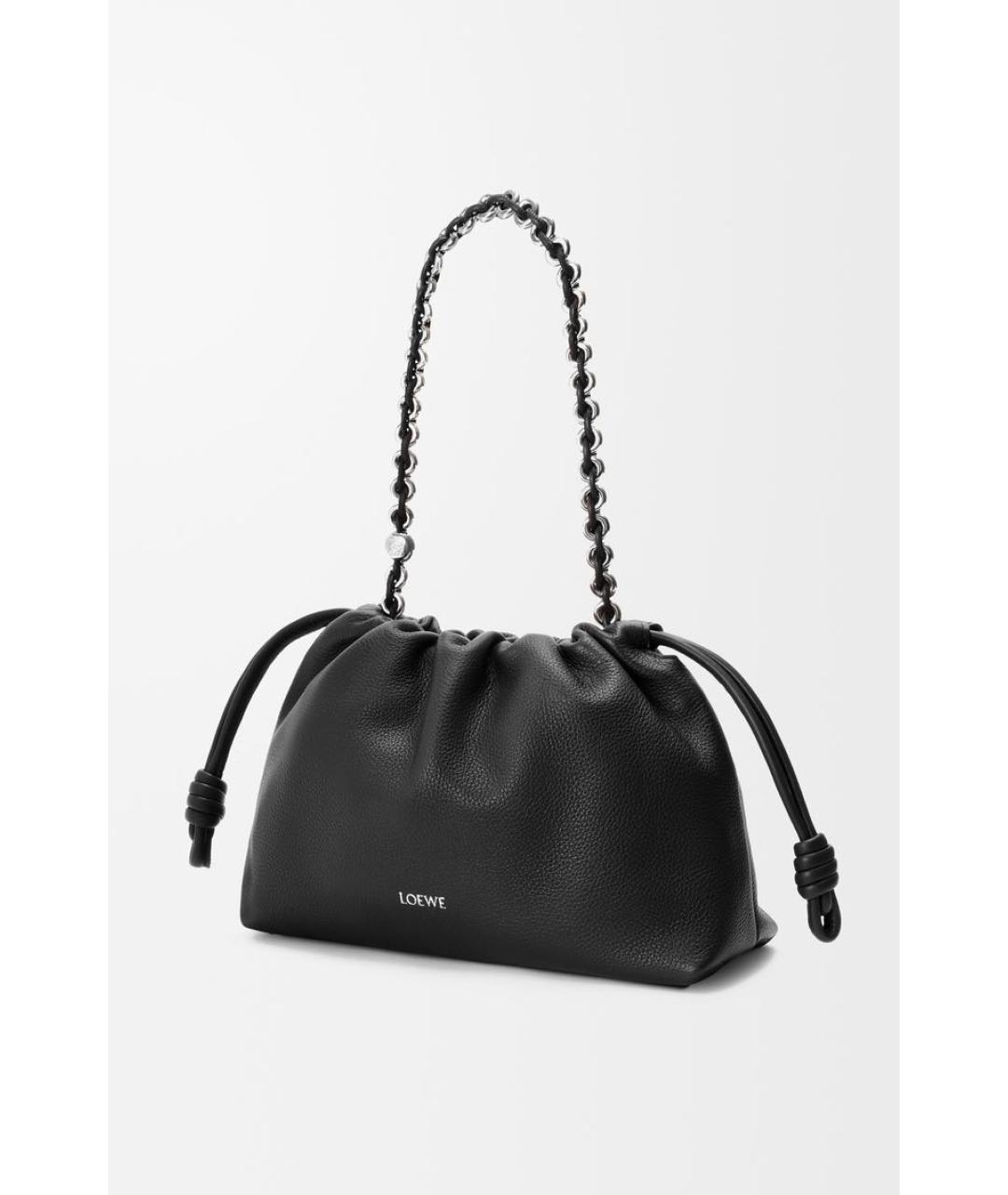 LOEWE Черная кожаная сумка с короткими ручками, фото 3