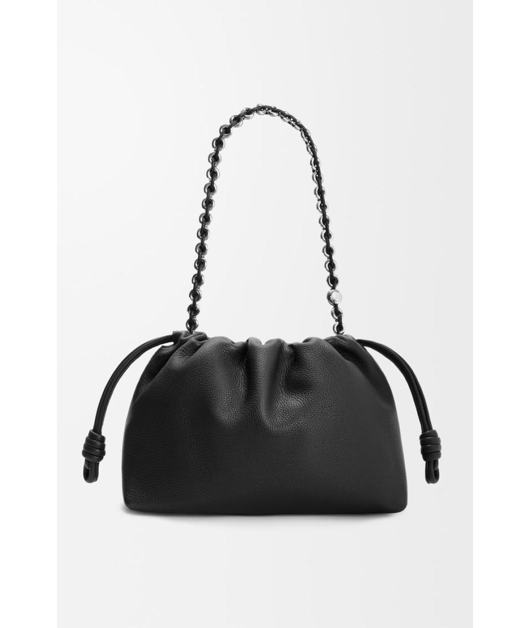 LOEWE Черная кожаная сумка с короткими ручками, фото 5