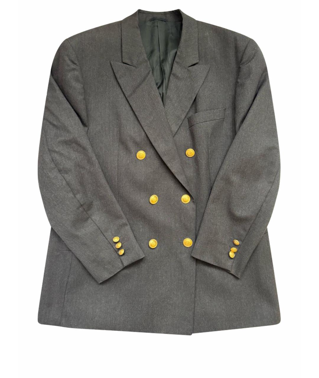 BURBERRY Серый шерстяной жакет/пиджак, фото 1