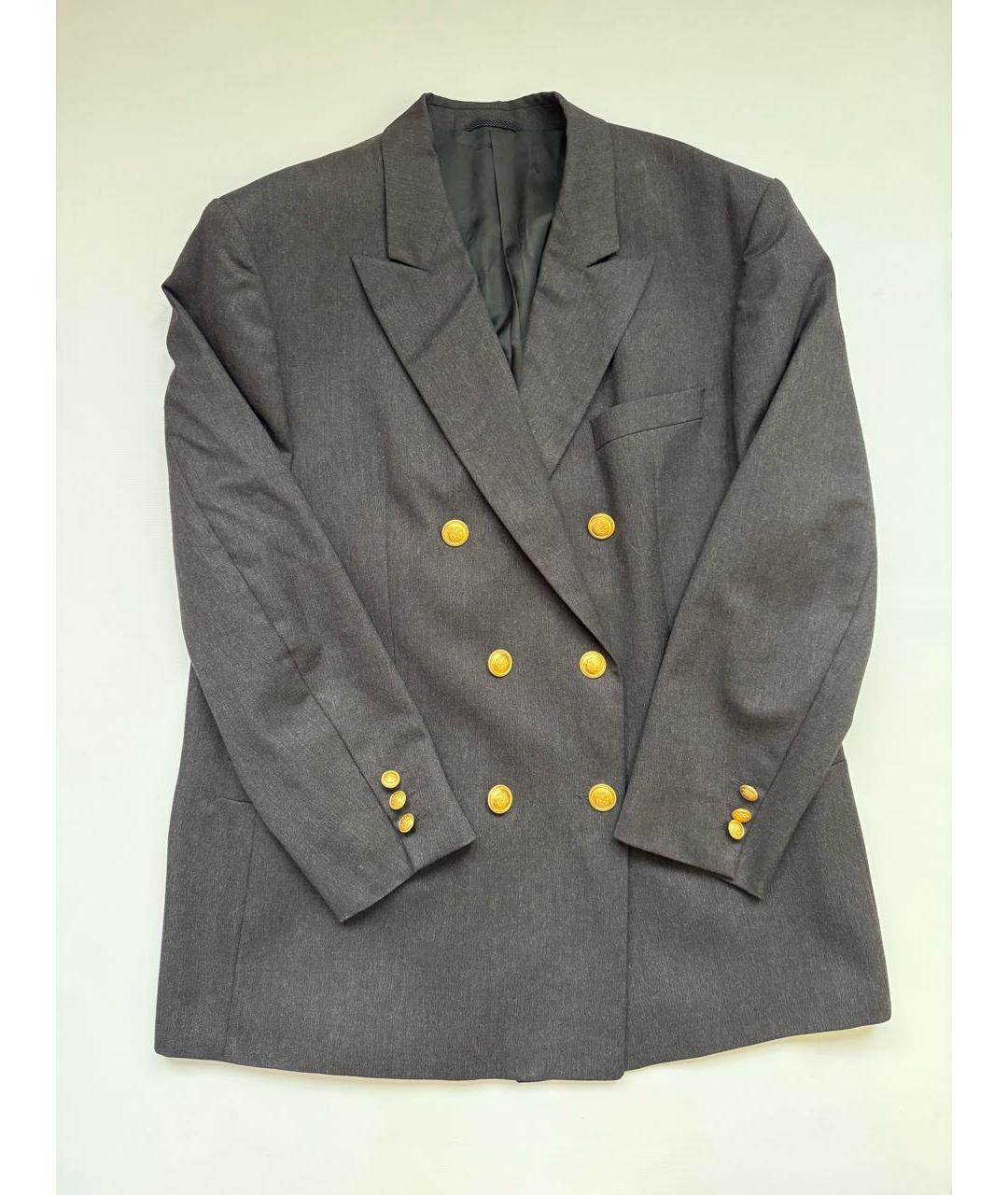 BURBERRY Серый шерстяной жакет/пиджак, фото 7