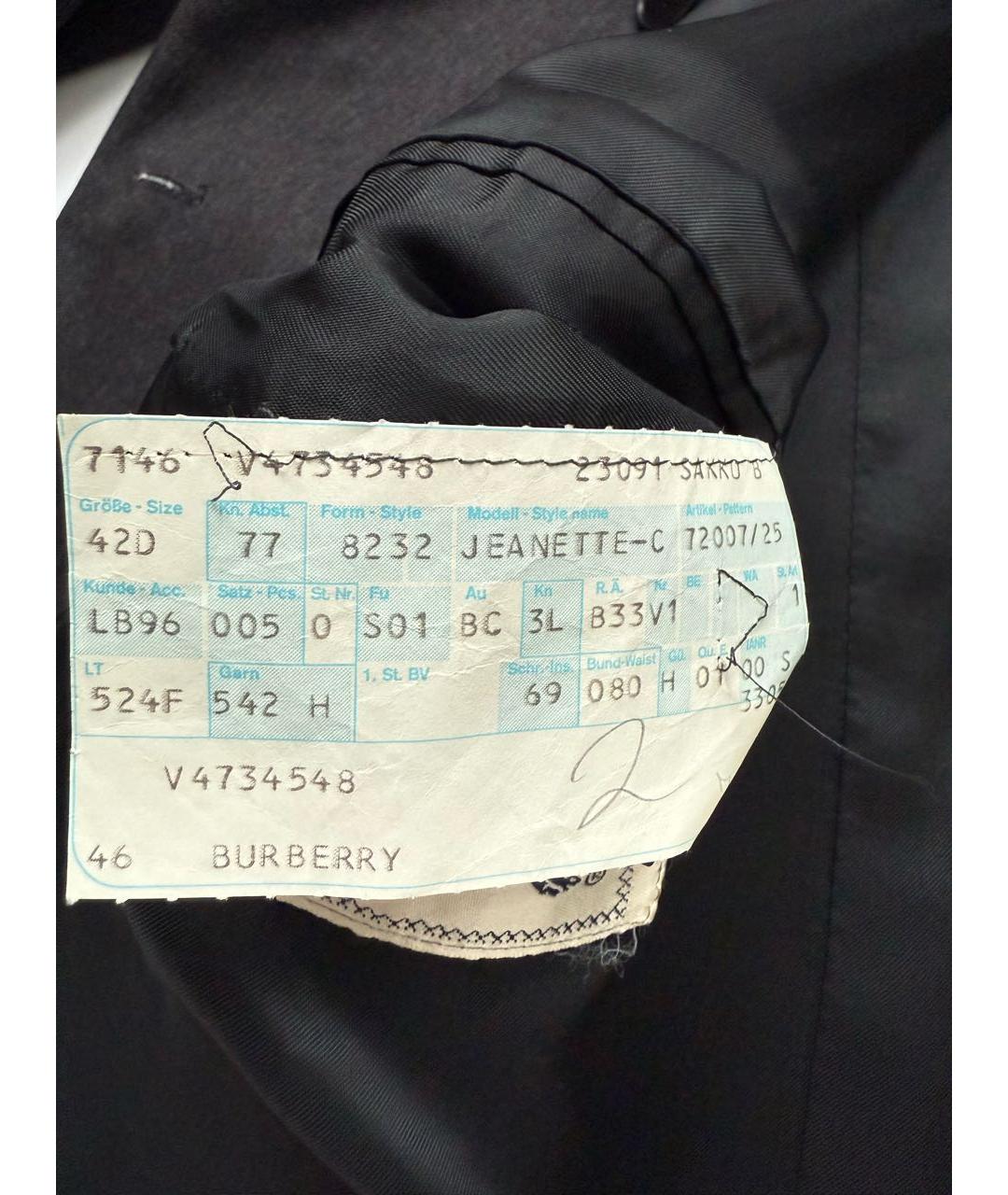 BURBERRY Серый шерстяной жакет/пиджак, фото 5