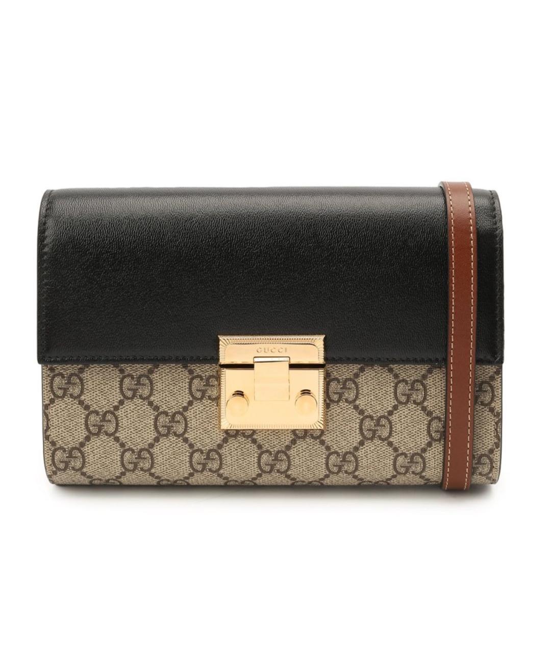 GUCCI Черная кожаная сумка через плечо, фото 1