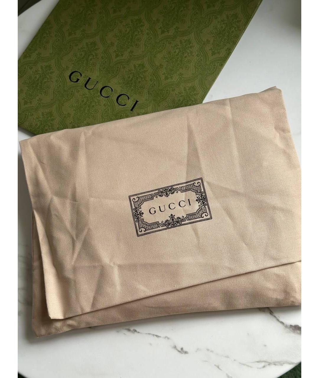 GUCCI Черная кожаная сумка через плечо, фото 5