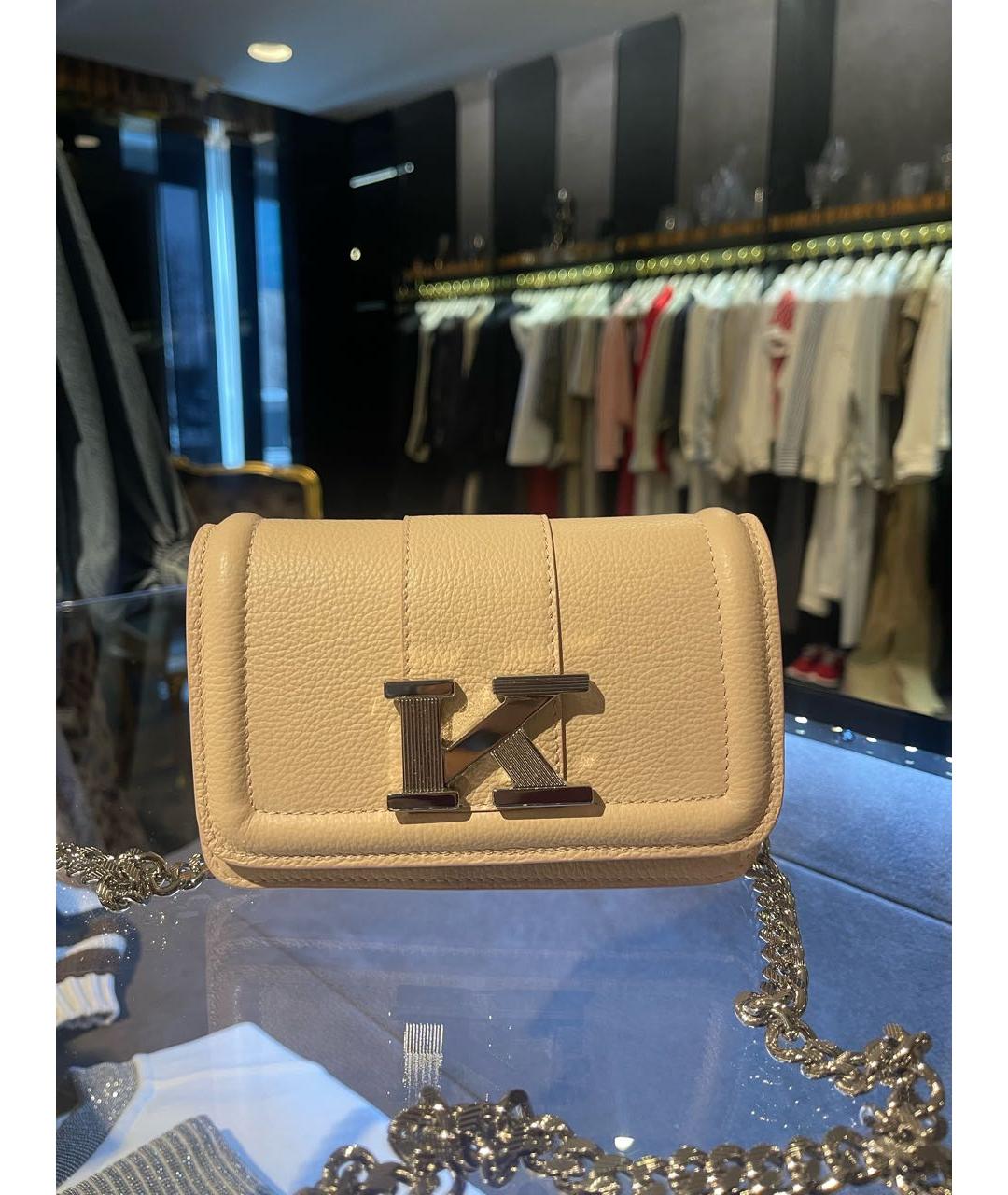 KITON Розовая кожаная сумка через плечо, фото 8