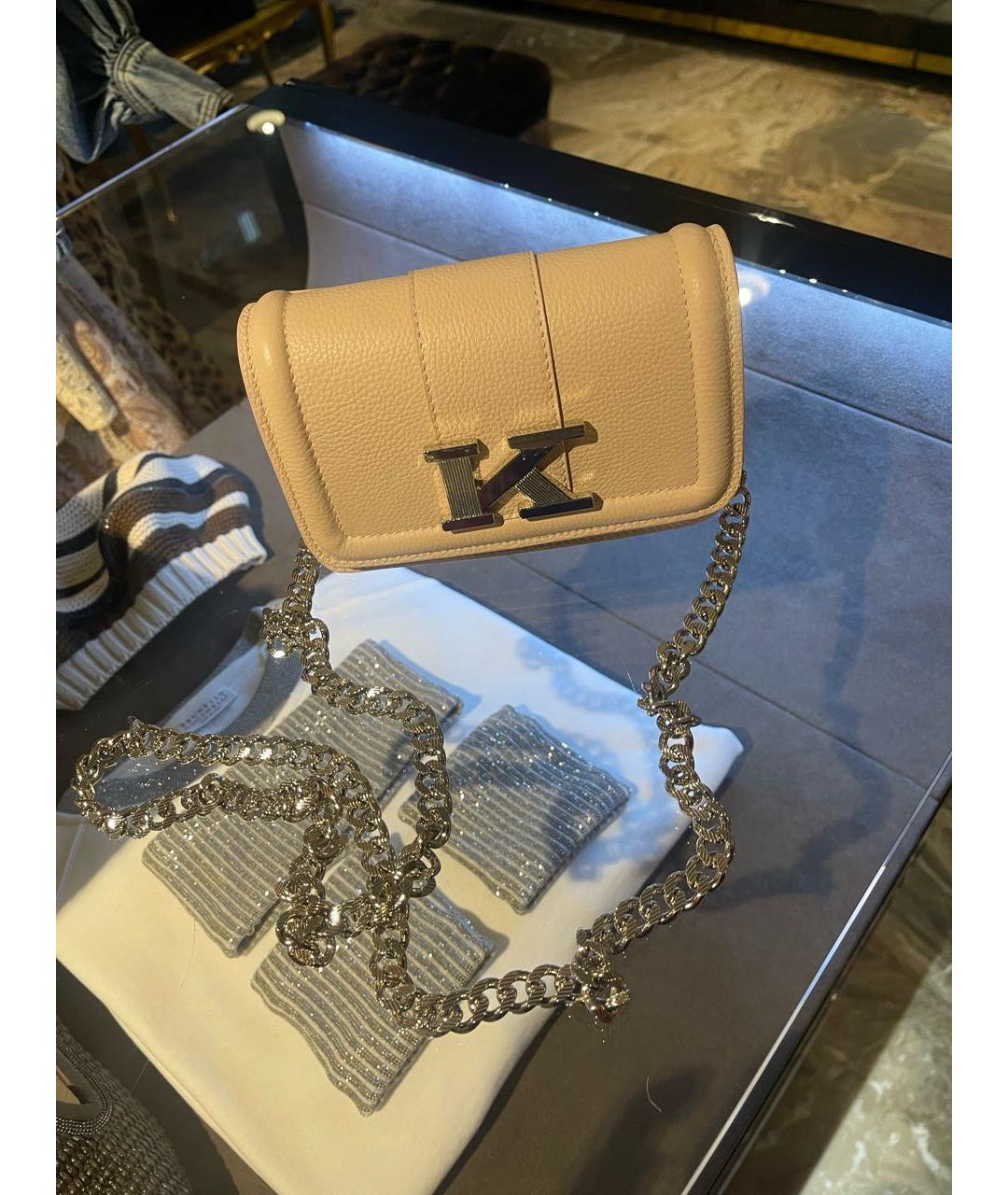 KITON Розовая кожаная сумка через плечо, фото 3