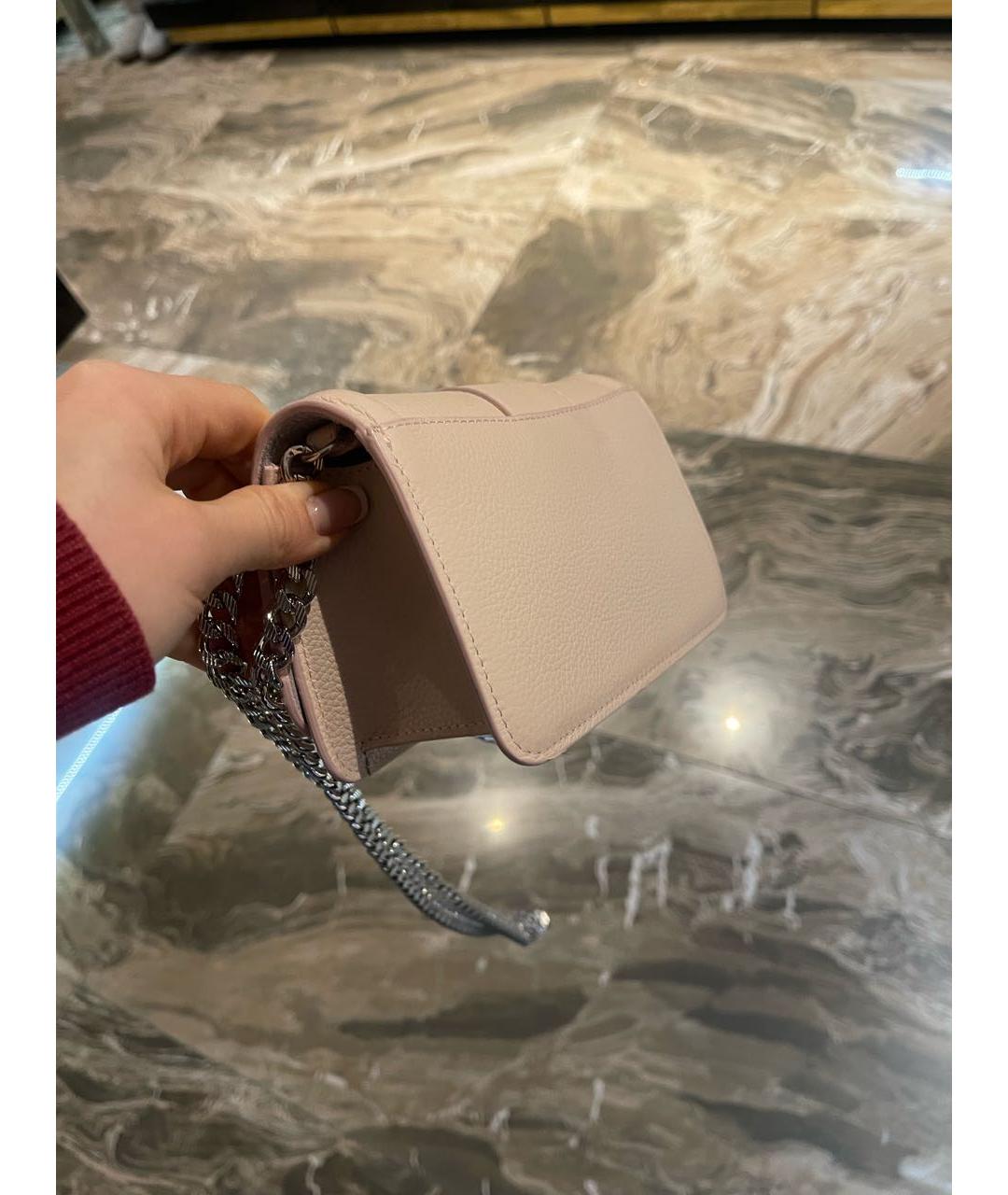 KITON Розовая кожаная сумка через плечо, фото 4