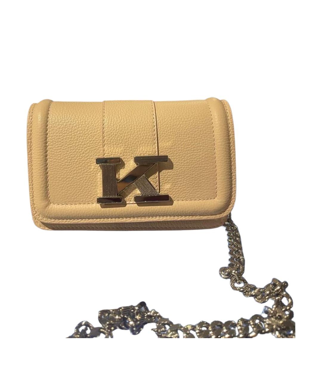 KITON Розовая кожаная сумка через плечо, фото 1